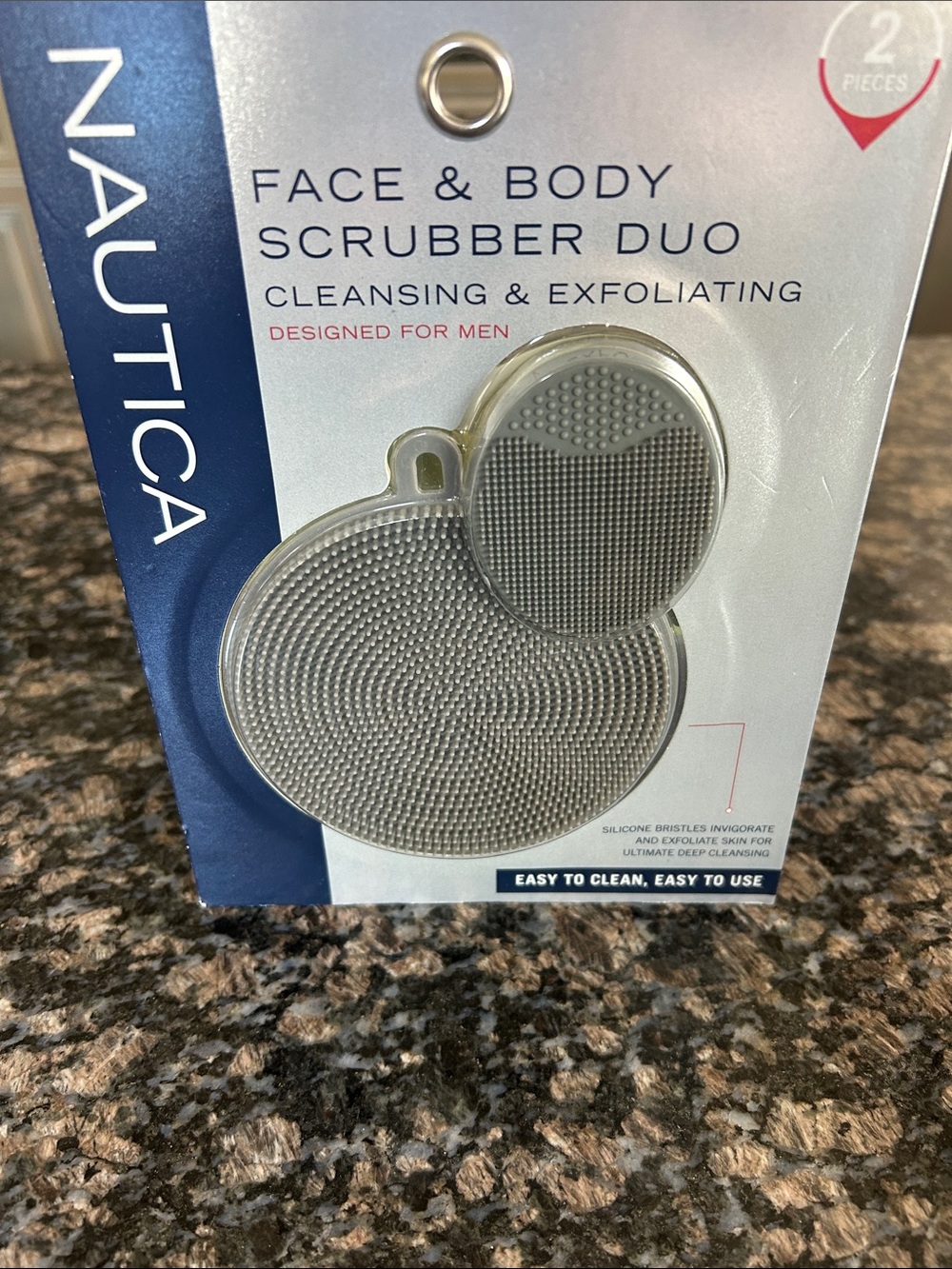 NAUTICA FACE & BODY SCRUBBER DUO CLEANSING & EXFOLIATING NWT
